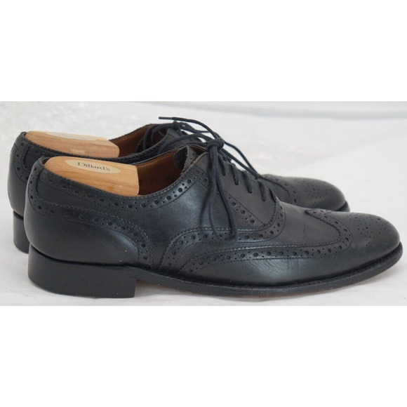 Grenson Men\'s Shoes Black US 9.5 M UK 8.5 F Leather Wingtip Dress Oxford main image 8